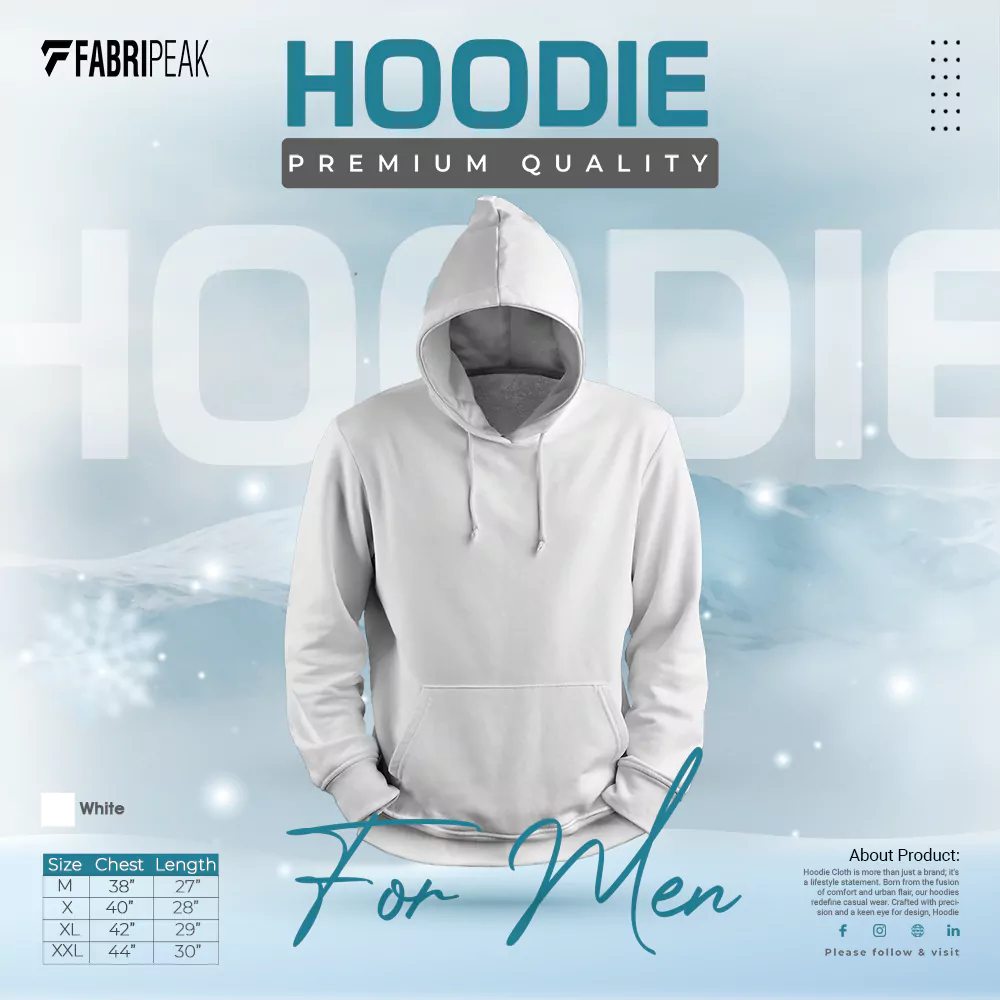 Solid Sky Blue Fabripeak Premium Hoodie