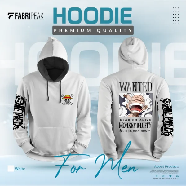 Wanted Luffy Fabripeak Premium Hoodie DTF 350gsm